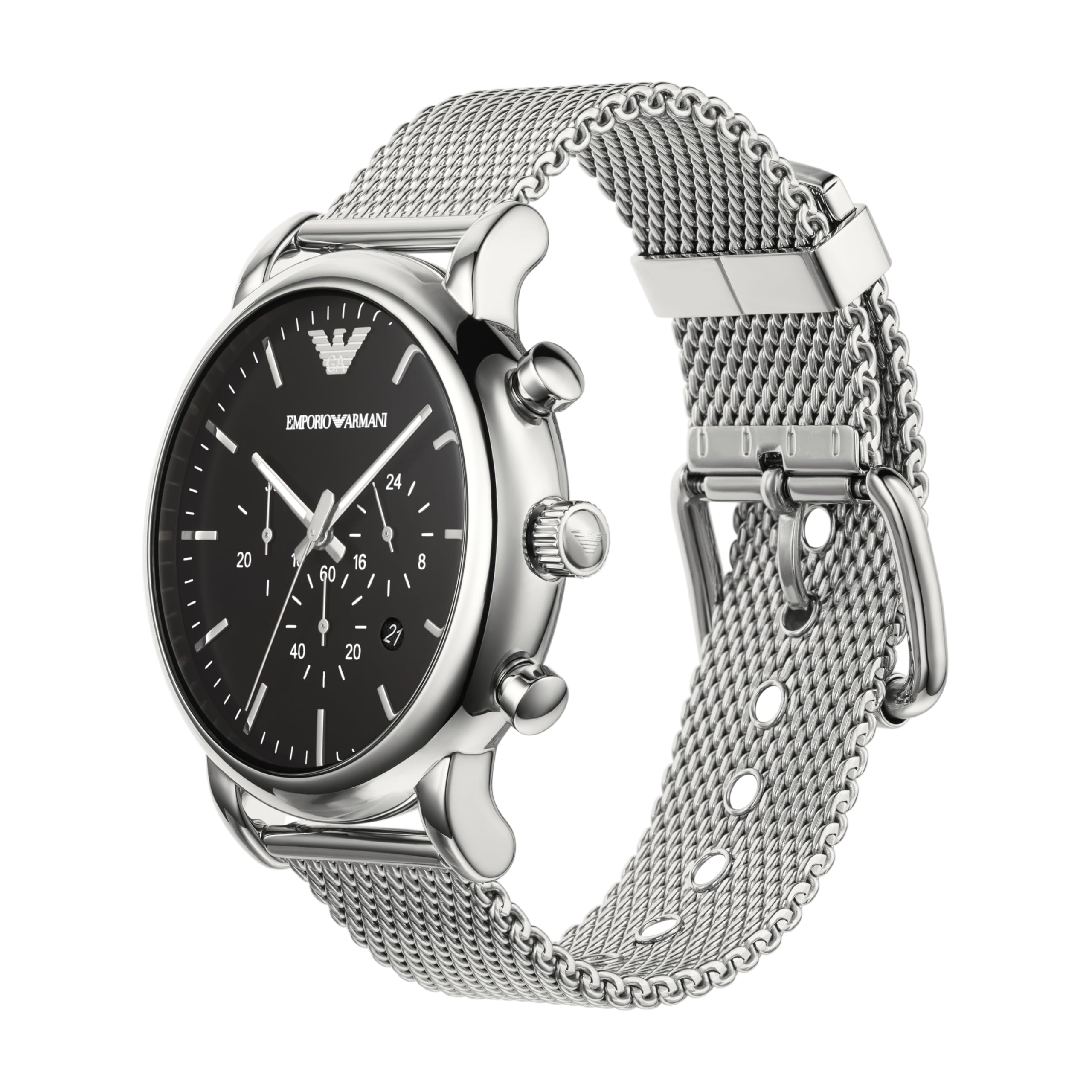 Armani Luigi Silver/Steel Stainless Steel Mesh Men Watch-AR1808