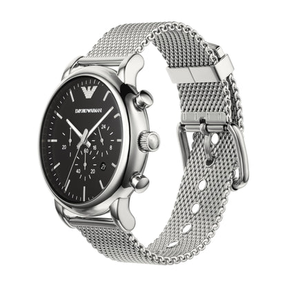 Armani Luigi Silver/Steel Stainless Steel Mesh Men Watch-AR1808