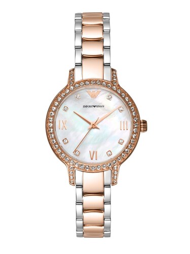 Armani Womens Rose Gold Stainless Steel Watch-AR11499