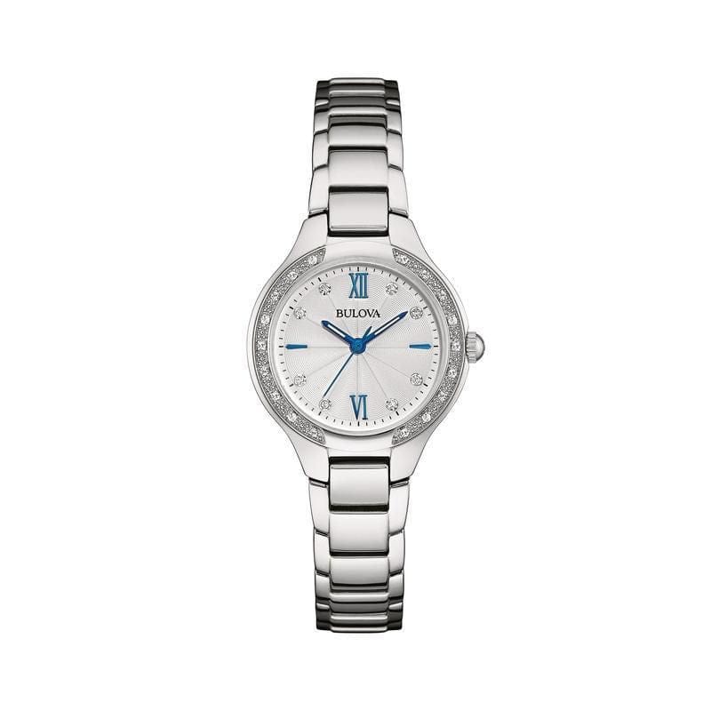 Bulova Ladies Sutton Diamond Collection Silver Watch - 96R208