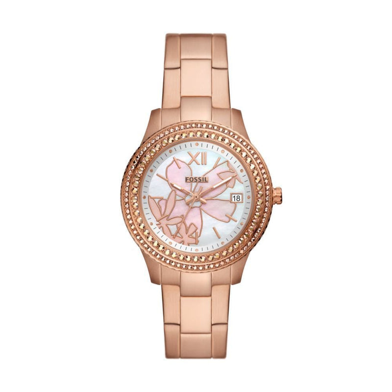 Fossil Stella Womens Rosegold Stainless Steel Watch - ES5192