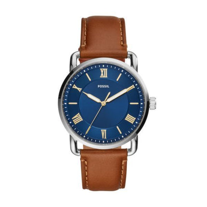 Fossil Copeland 42mm Three-Hand Luggage Leather Watch-FS5661