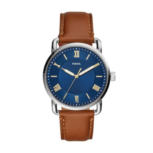Fossil Copeland 42mm Three-Hand Luggage Leather Watch-FS5661