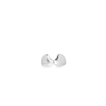 BWJ - 925 Sterling Silver Polished Heart Stud Earrings