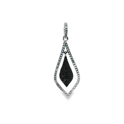 BWJ - 925 Sterling Silver Cubic Zirconia Teardrop Pendant