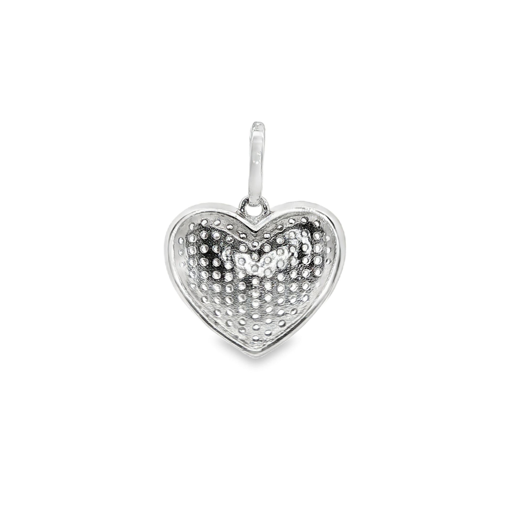 BWJ - 925 Sterling Silver Heart Pendant with Cubics