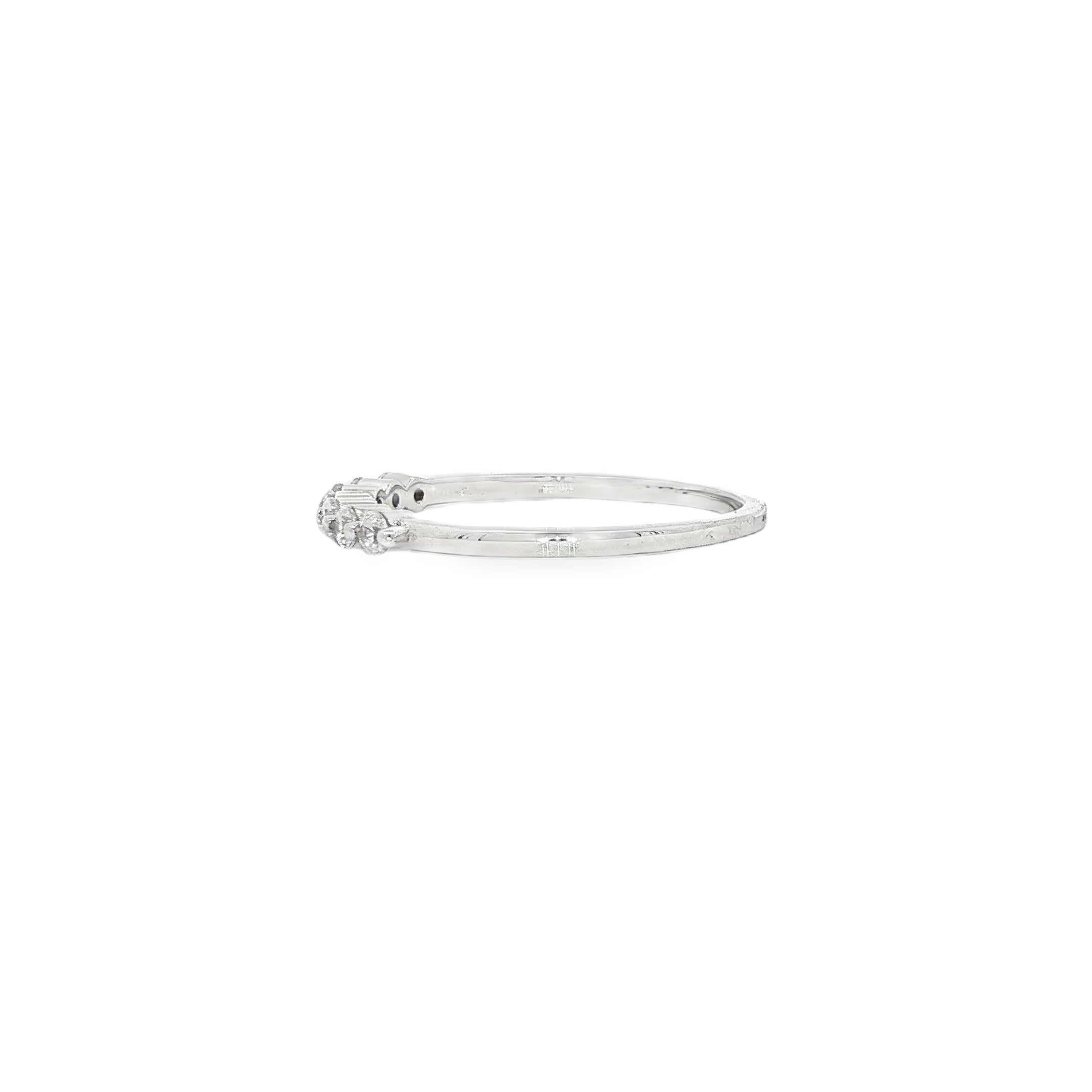BWJ - 925 Sterling Silver Delicate Cubic Stackable Ring