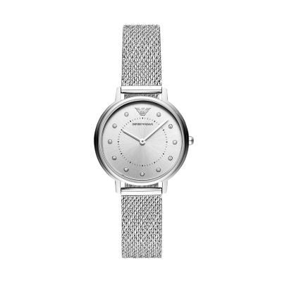 Armani Kappa Silver Stainless Steel Women Watch-AR11128