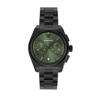 Armani Federico Mens Black Stainless steel Watch-AR11562