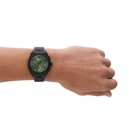 Armani Federico Mens Black Stainless steel Watch-AR11562