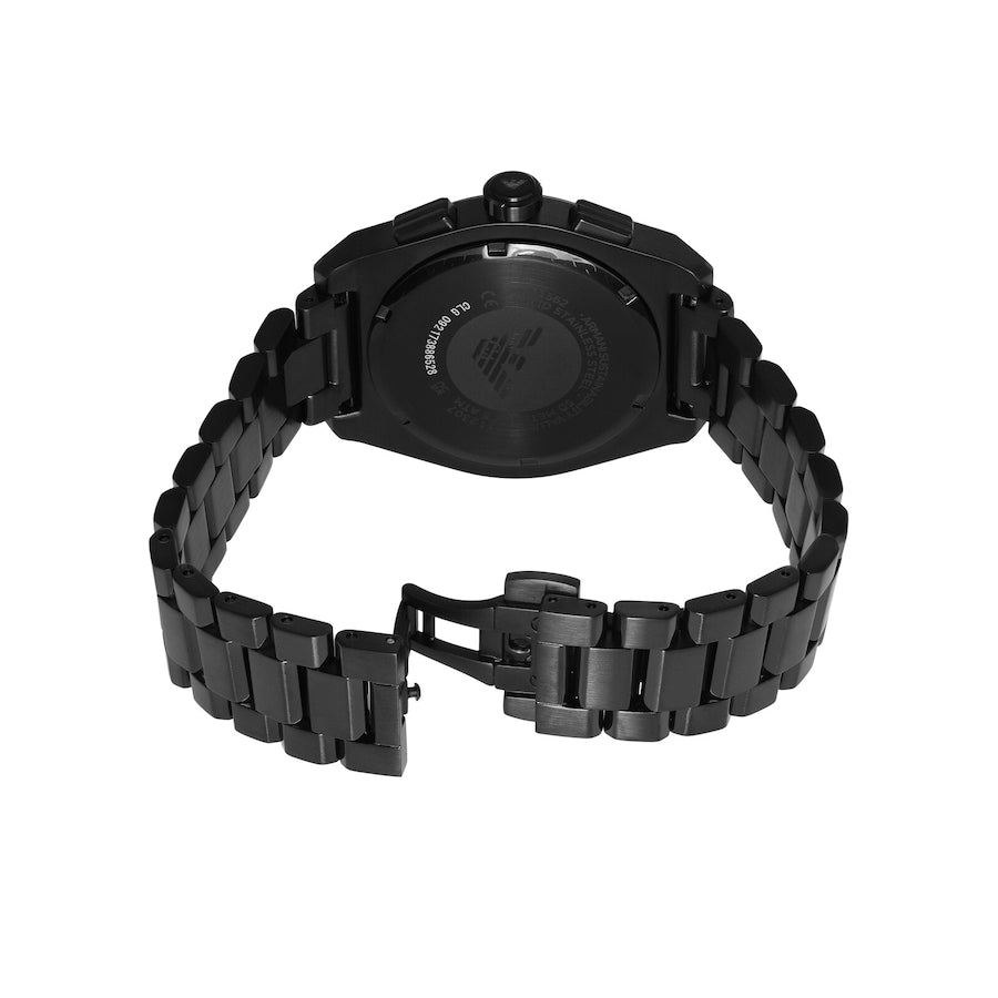 Armani Federico Mens Black Stainless steel Watch-AR11562