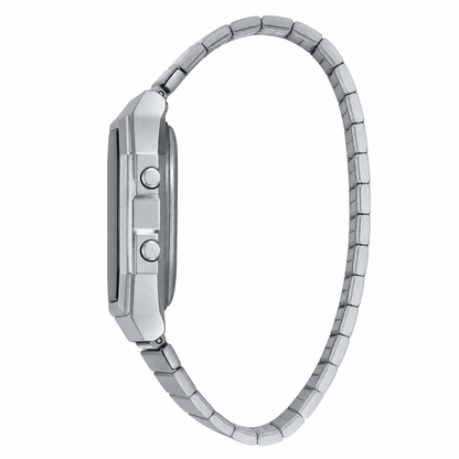 Casio Mens  Digital Metal Strap Watch-A-130WE