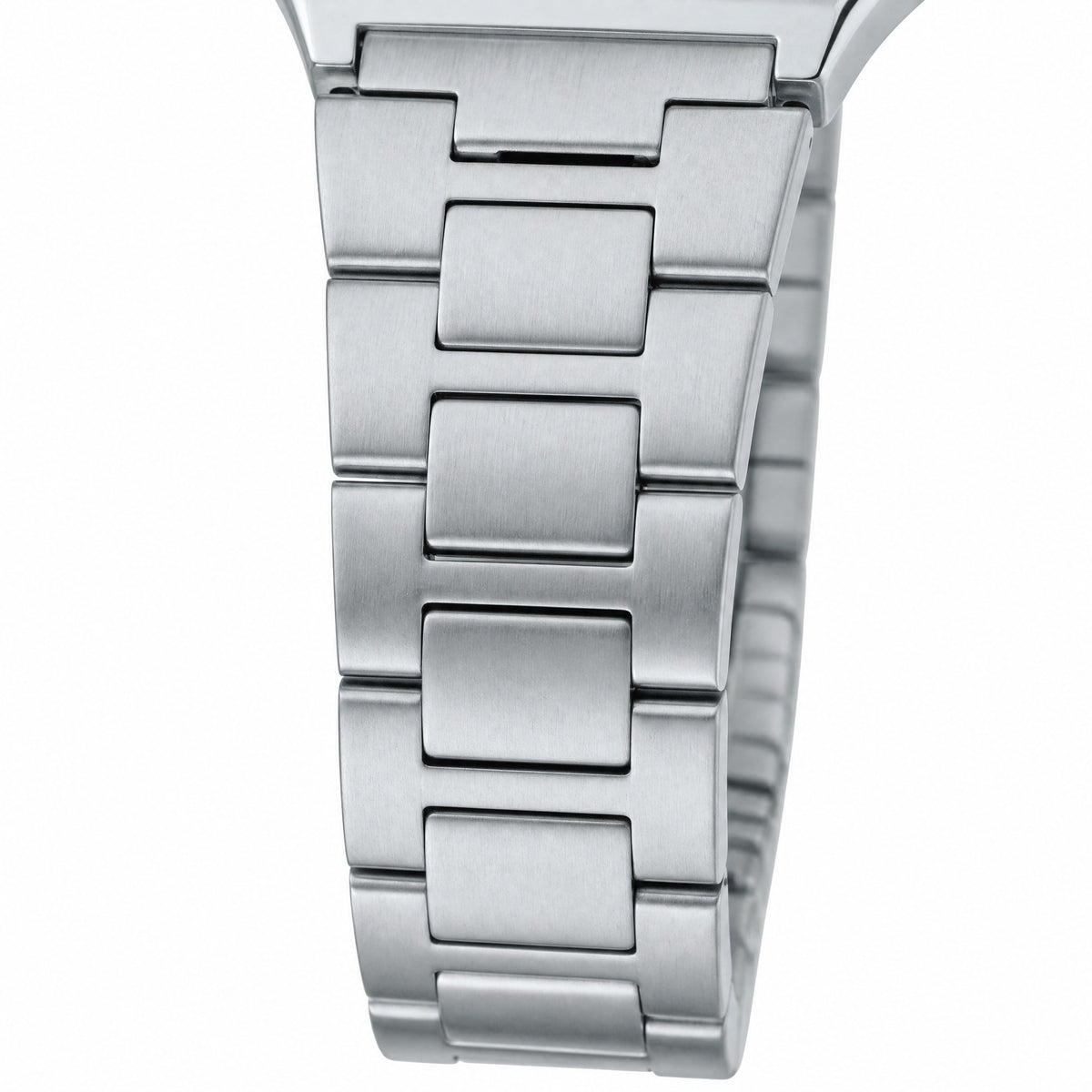 Casio A158WEA-9DF Retro Digital Watch - Bronze Dial - Stainless Steel Band - AI-generated strap view