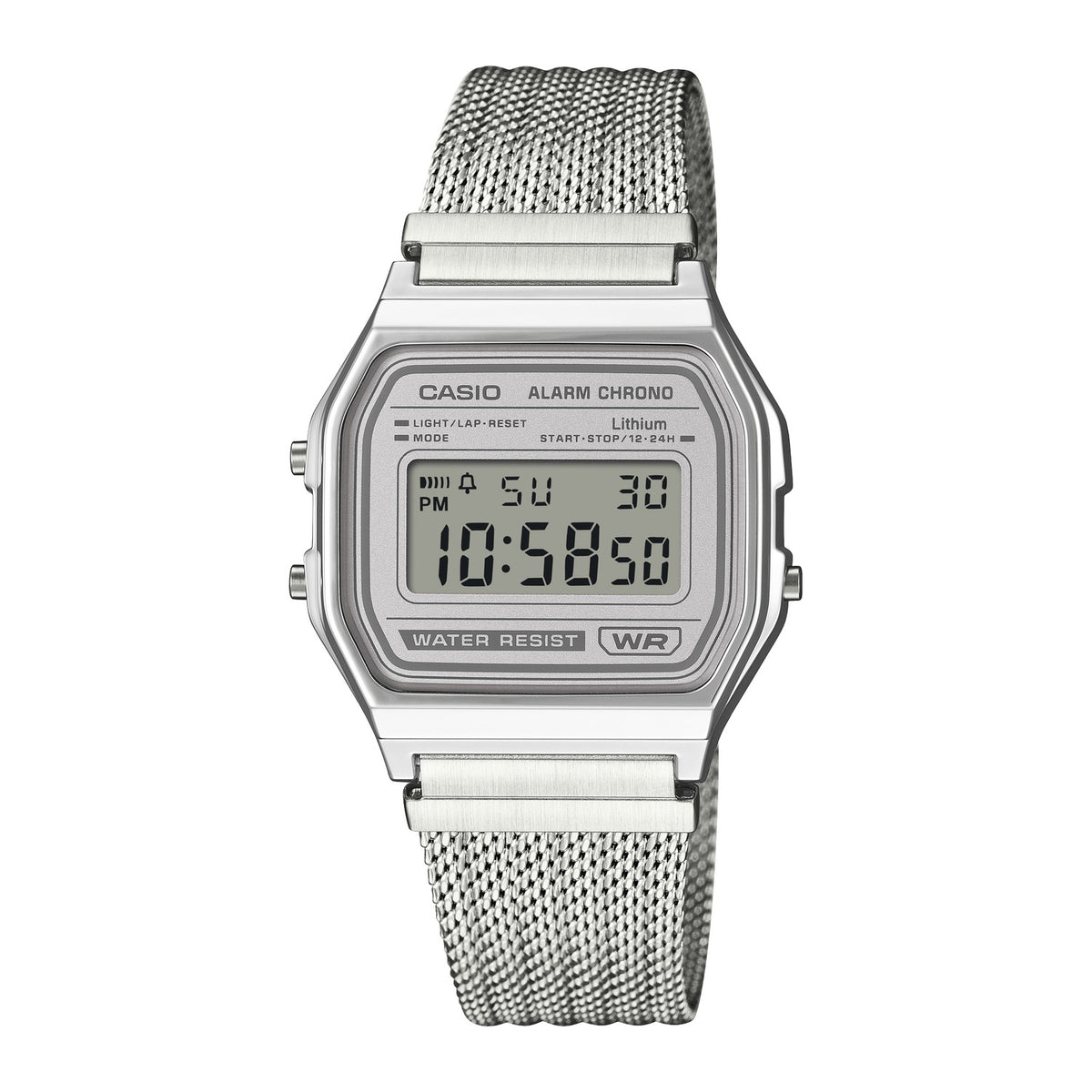 Casio Retro-Unisex-A158WEM-7DF-SIlver