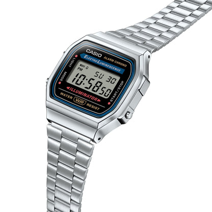 Casio Mens A168WA-1UWD Illuminator Retro Digital Watch