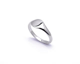 Broadway Jewellers - 925 Sterling Silver - Round Signet Ring -5mm