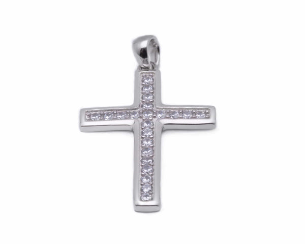 Broadway Jewellers - 925 Sterling Silver - Cubic Zirconia Cross Pendant 3