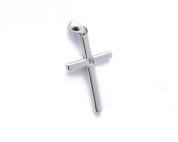 Broadway Jewellers - 925 Sterling Silver - Cubic Zirconia Cross Pendant 4