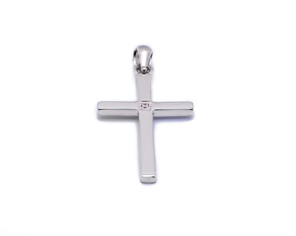 Broadway Jewellers - 925 Sterling Silver - Cubic Zirconia Cross Pendant 4