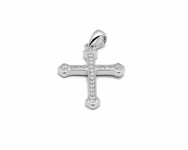 Broadway Jewellers - 925 Sterling Silver - Cubic Zirconia Cross Pendant 2