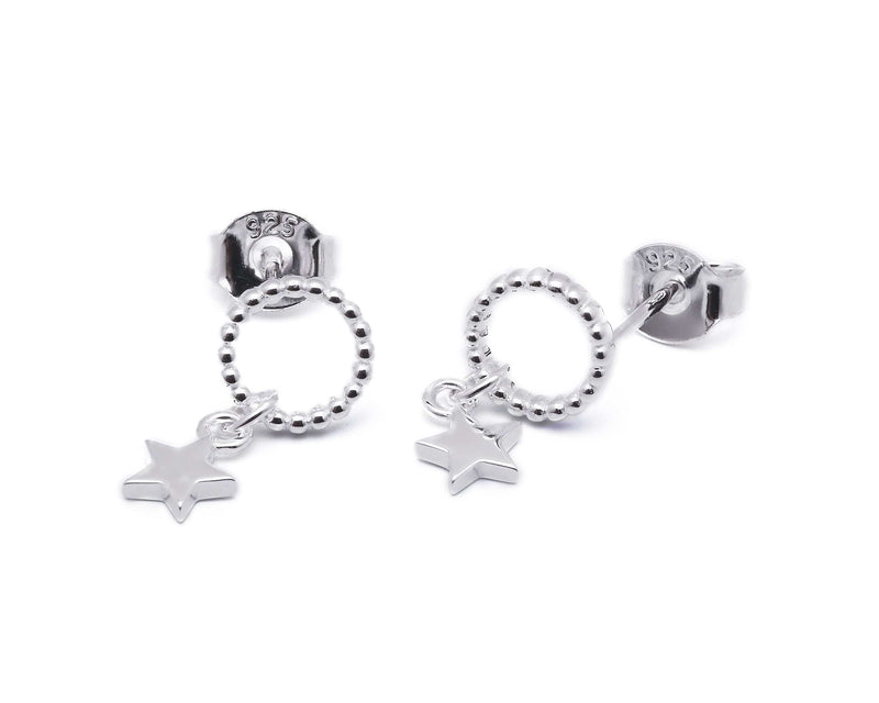 Broadway Jewellers - 925 Sterling Silver - Star Drop Earring