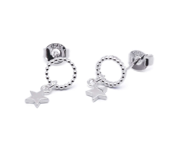 Broadway Jewellers - 925 Sterling Silver - Star Drop Earring