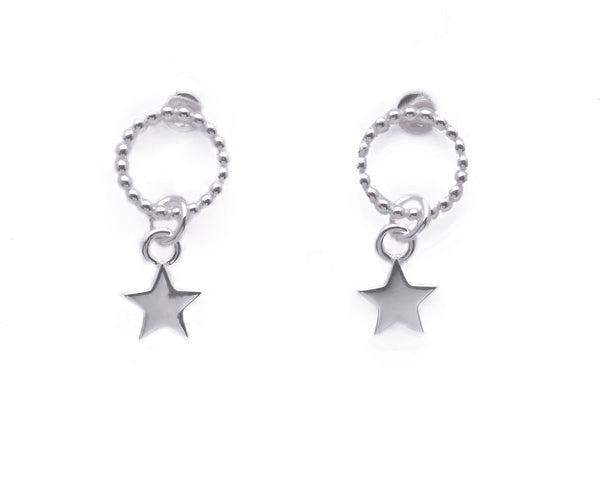 Broadway Jewellers - 925 Sterling Silver - Star Drop Earring