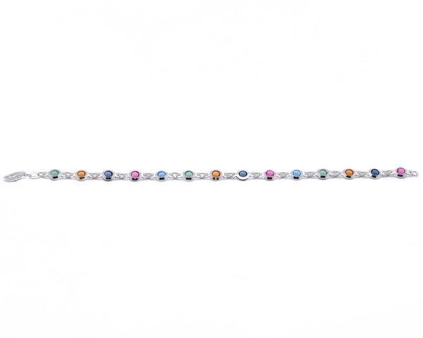 Broadway Jewellers - 925 Sterling Silver - Colour Stone Bracelet