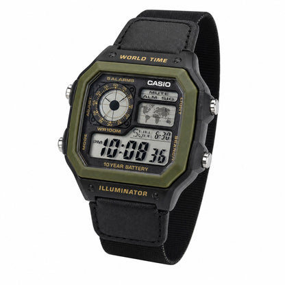 Casio AE-1200WHB-1BVDF "Casio Royale" Tactical Watch - 100m - Black Strap