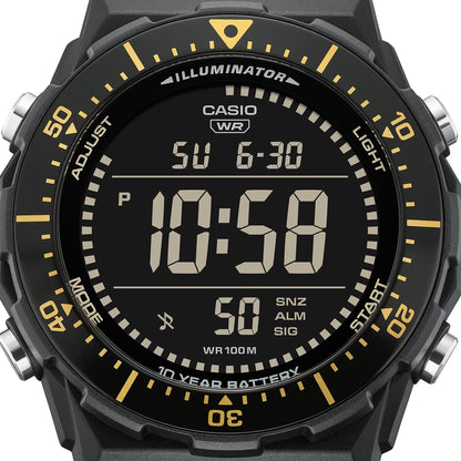 Casio AE-1700H-1BVDF Tactical Digital Watch -10 Year Battery-Black & Gold