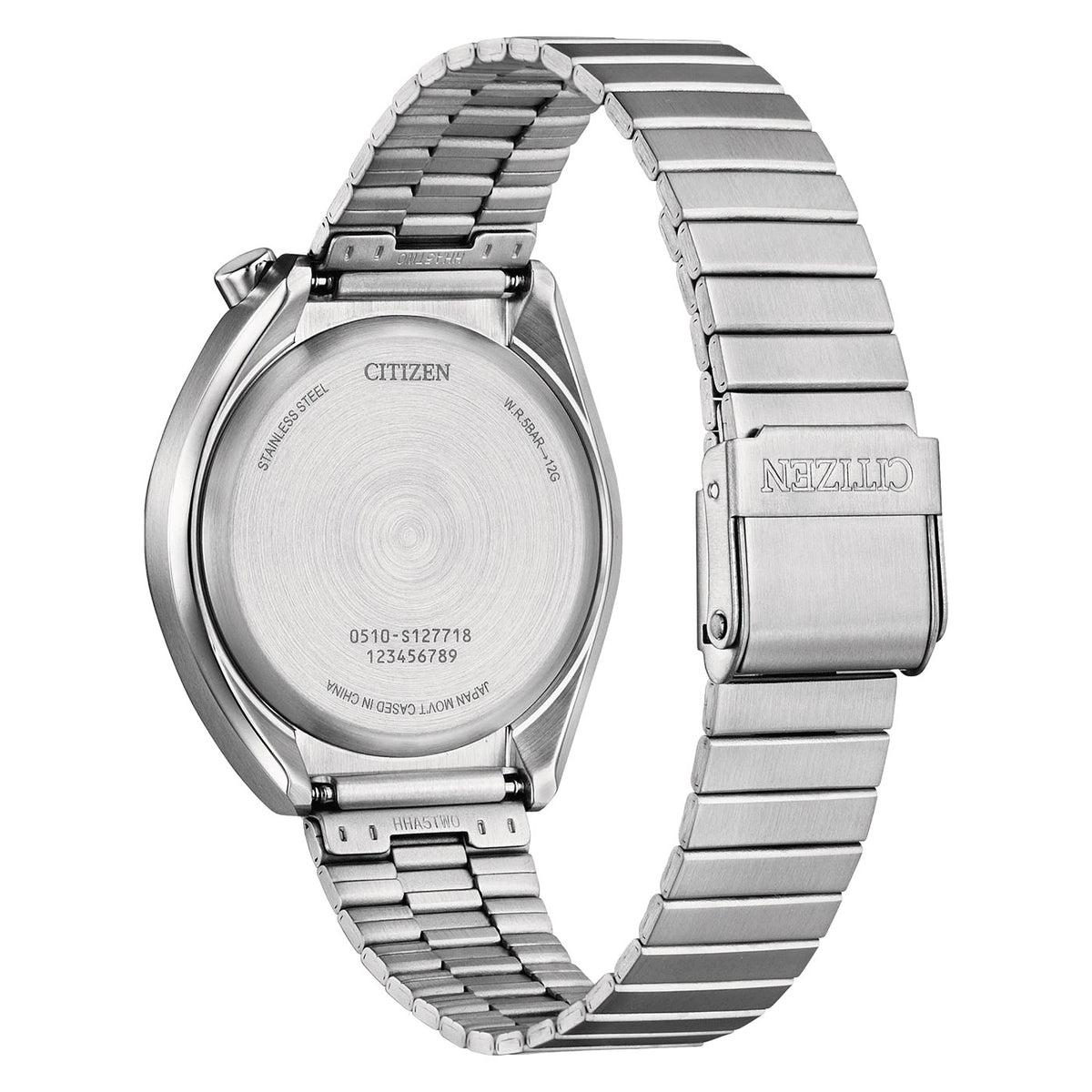 Citizen Chronograph Bulls Head Mens Silver Stainless steel Watch-AN3660-73X