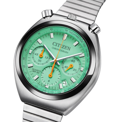 Citizen Chronograph Bulls Head Mens Silver Stainless steel Watch-AN3660-73X