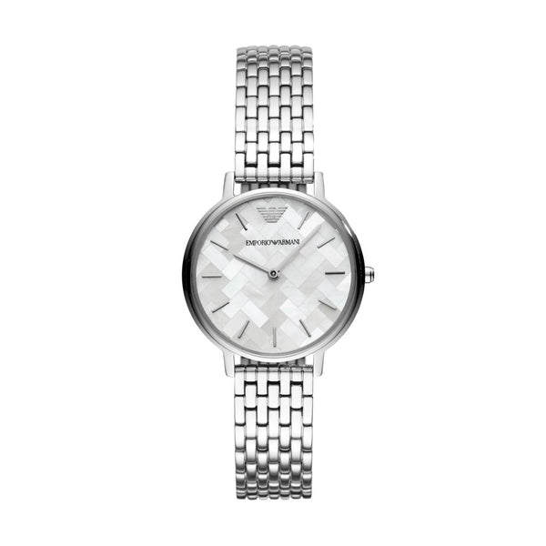 Armani Kappa Womens Silver Stainless Steel Watch-AR11112