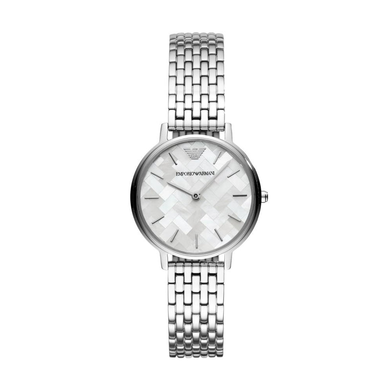 Armani Kappa Womens Silver Stainless Steel Watch-AR11112