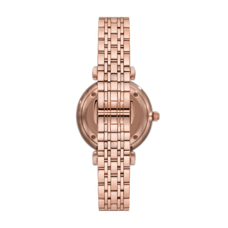 Armani Gianni T-Bar Womens Rose Gold Stainless Steel Watch-AR11446