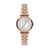 Armani Gianni T-Bar Womens Rose Gold Stainless Steel Watch-AR11446