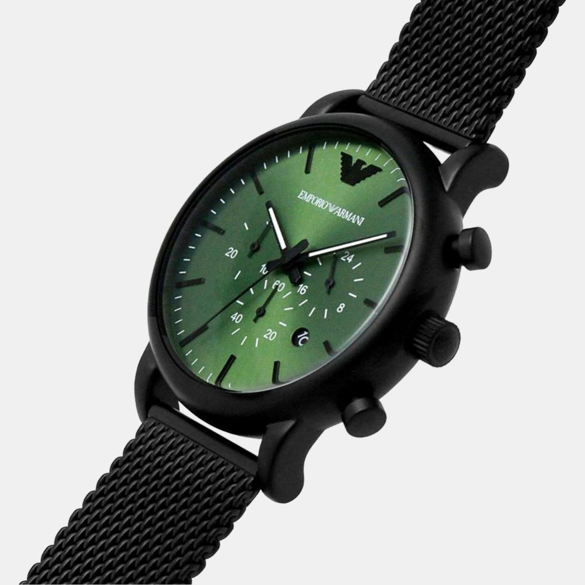 Armani Mens Black Stainless Steel Watch - AR11470