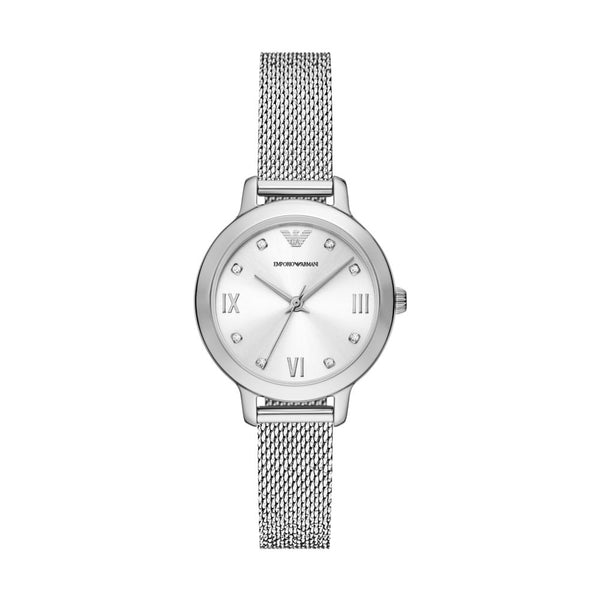 Armani Cleo Womens Silver Stainless Steel Watch-AR11584