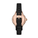 Armani Mia Womens Black Leather Watch-AR11598