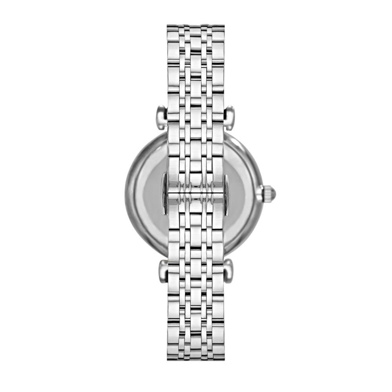 Armani Gianni T-Bar Womens Silver Stainless Steel Watch-AR1779