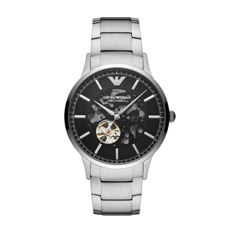 Armani Renato Mens Silver Stainless Steel Watch-AR60055