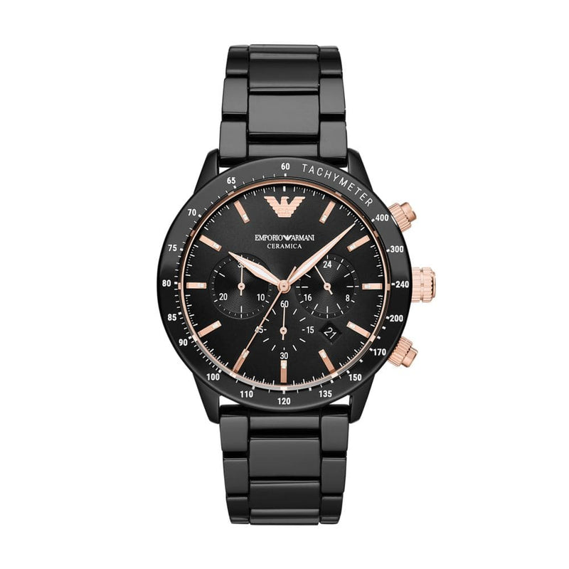 Emporio Armani Mario Mens Black Watch-AR70002