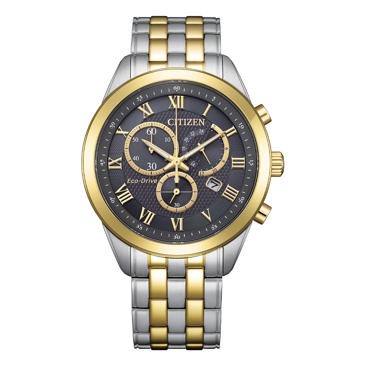 Citizen - Men Silver Stainless Steel Strap Watch - AT2604-56H