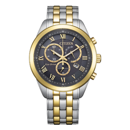 Citizen - Men Silver Stainless Steel Strap Watch - AT2604-56H