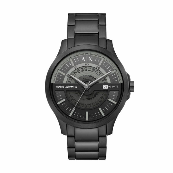 Armani Exchange Mens Black Stainless Steel Watch-AX2444