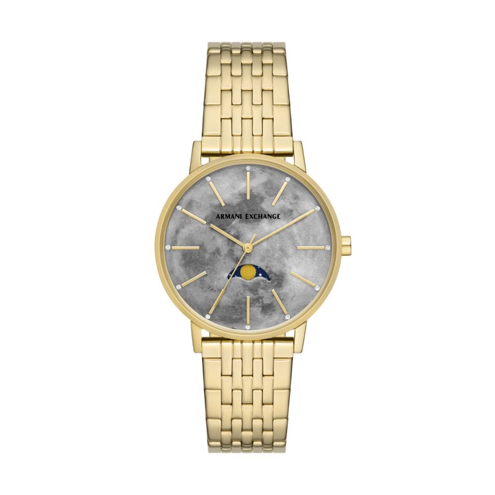 Armani Exchange Women Gold Stainless Steel Watch-AX5586