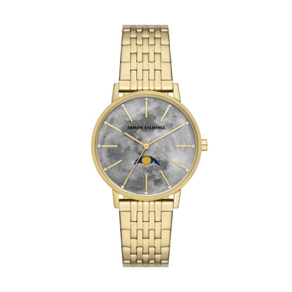 Armani Exchange Women Gold Stainless Steel Watch-AX5586