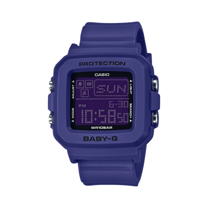 Casio Womens  Digital Rubber Strap Watch-BGD-10K