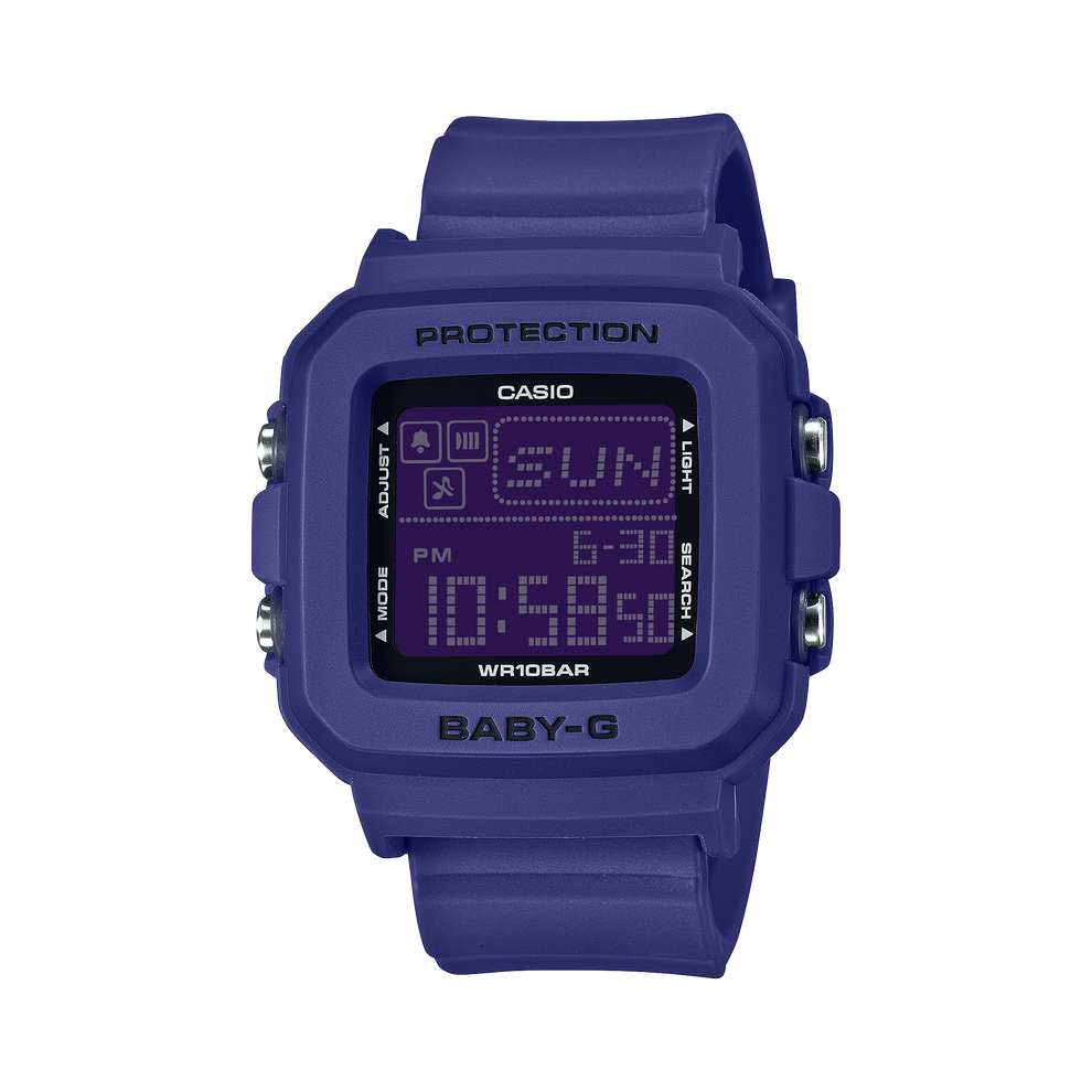 Casio Womens  Digital Rubber Strap Watch-BGD-10K