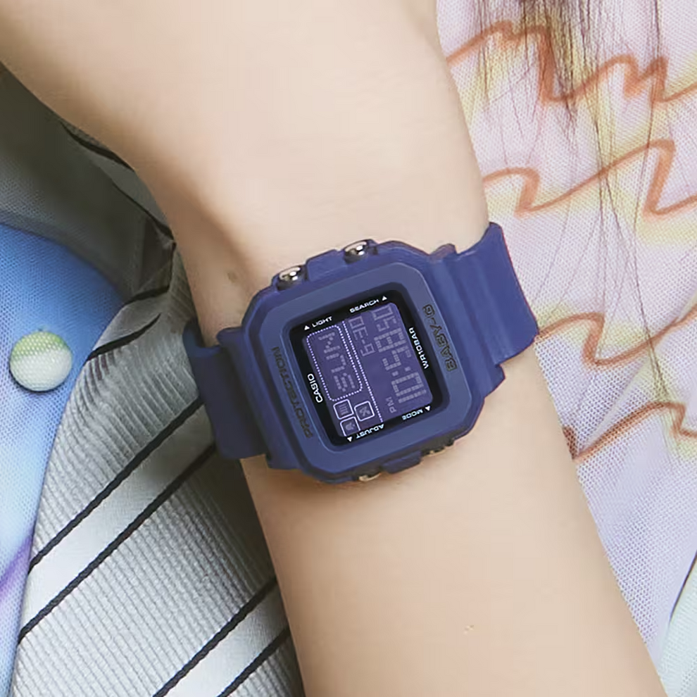 Casio Womens  Digital Rubber Strap Watch-BGD-10K